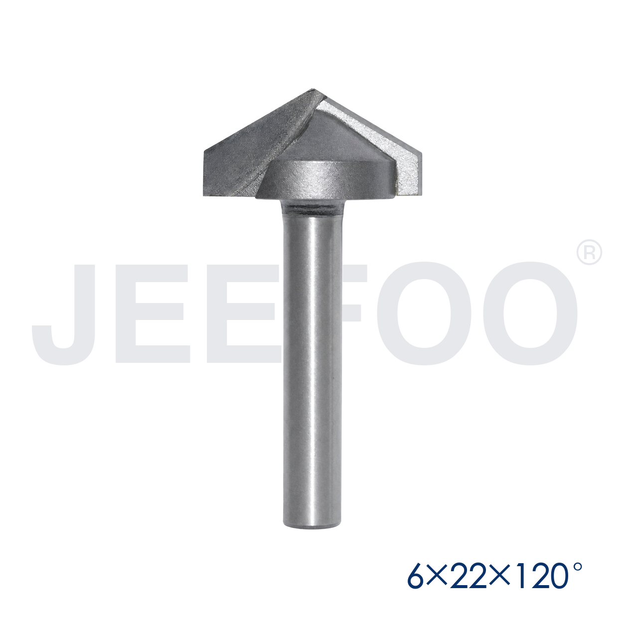 6x22x120D woodworking V groove router bit detail