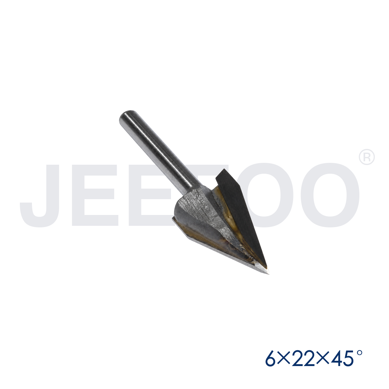 6x22x45D V shape CNC engraving cutter detail
