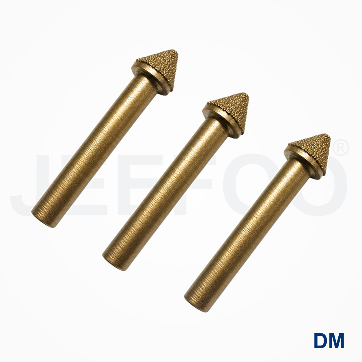 6mm Shank 60 Degree x10mm Brazed Diamond Conical Bit detail 2