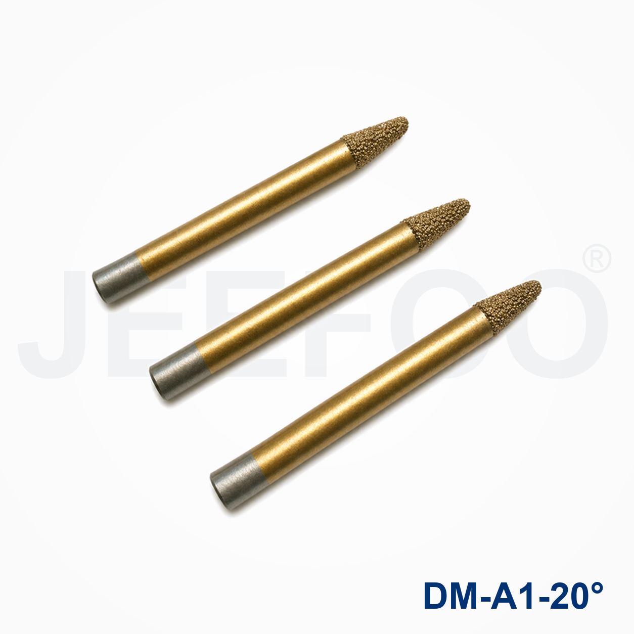 6mm Shank 20 Degree Brazed Diamond Conical Stone Bit detail 2