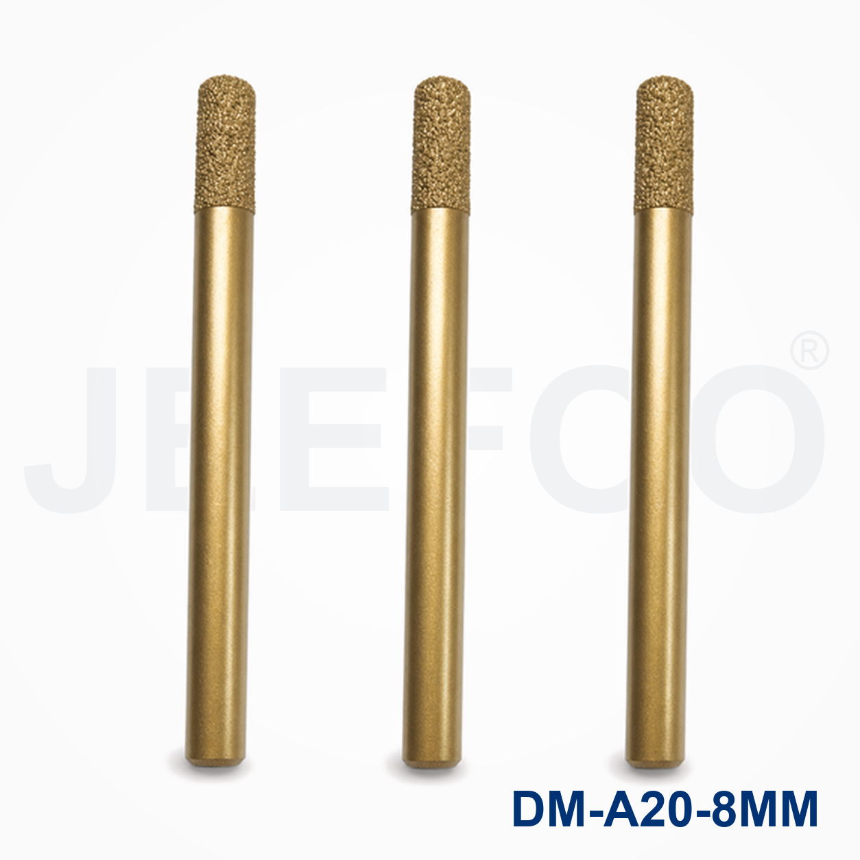 Extended 8mm Brazed Diamond Flat Bottom Stone Bit detail 1