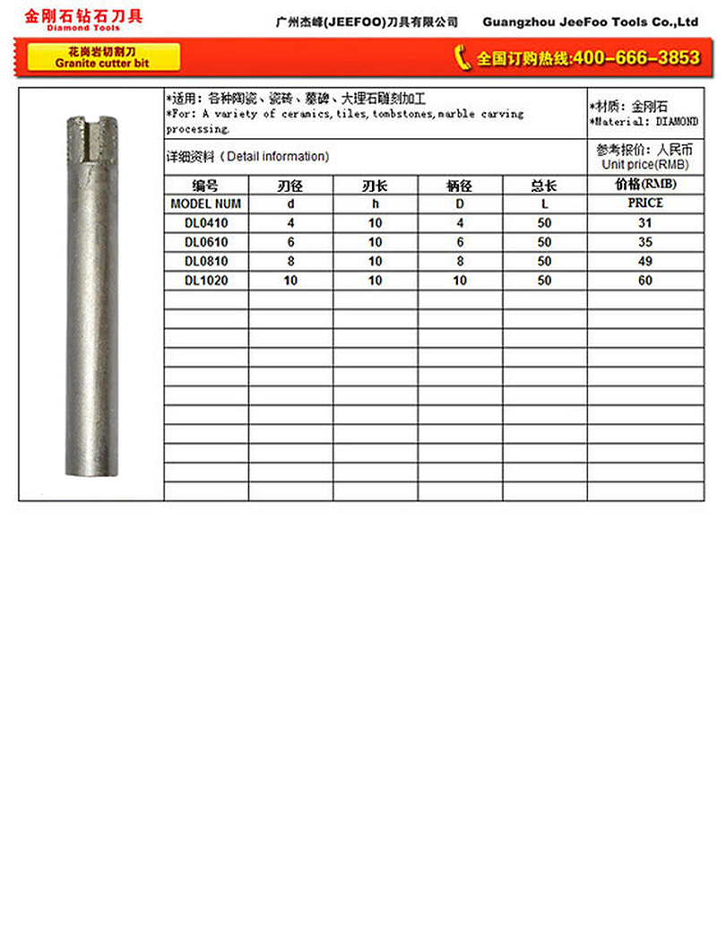 DL product specifications