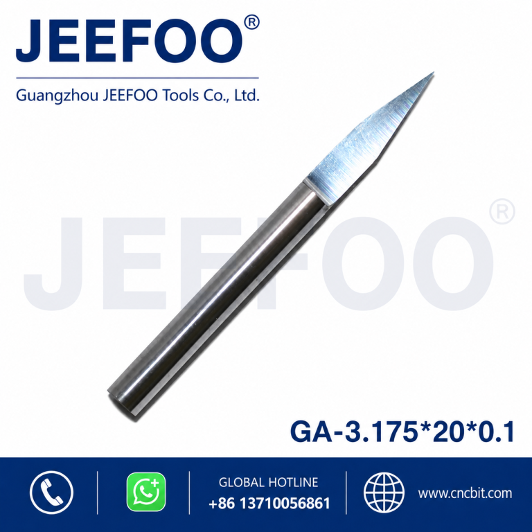 3.175*20degree*0.1 cnc flat bottom engraving bits for acrylic , ABS,wood,double plate product image