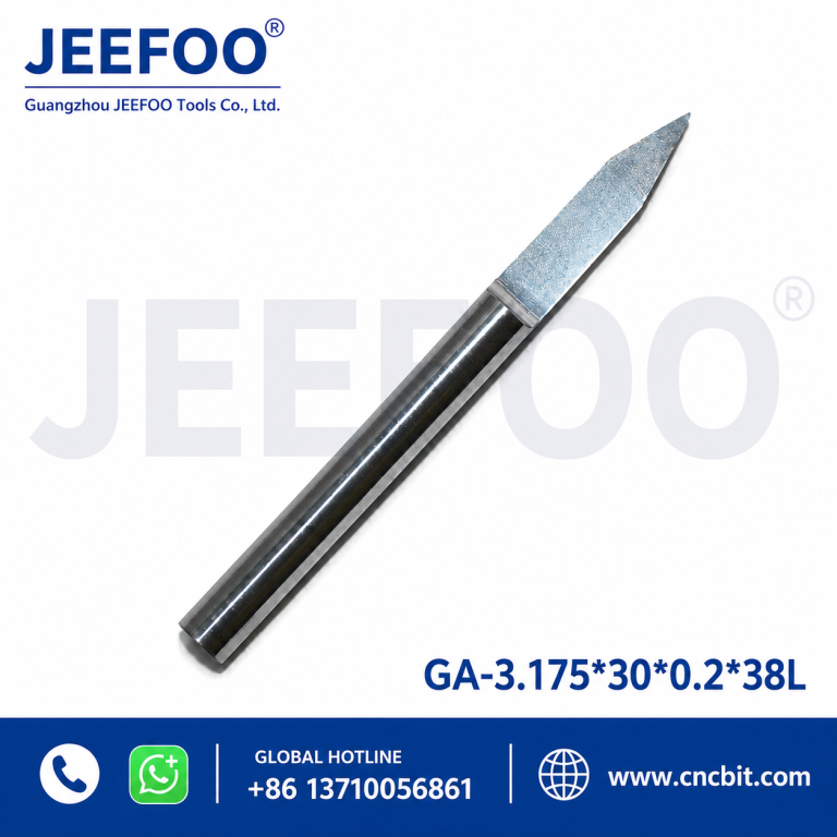 3.175*30degree*0.2*38L Flat V Shape CNC Milling Tools, Carbide Carving Cutter, PCB Engraving Bit on Wood Machine product image