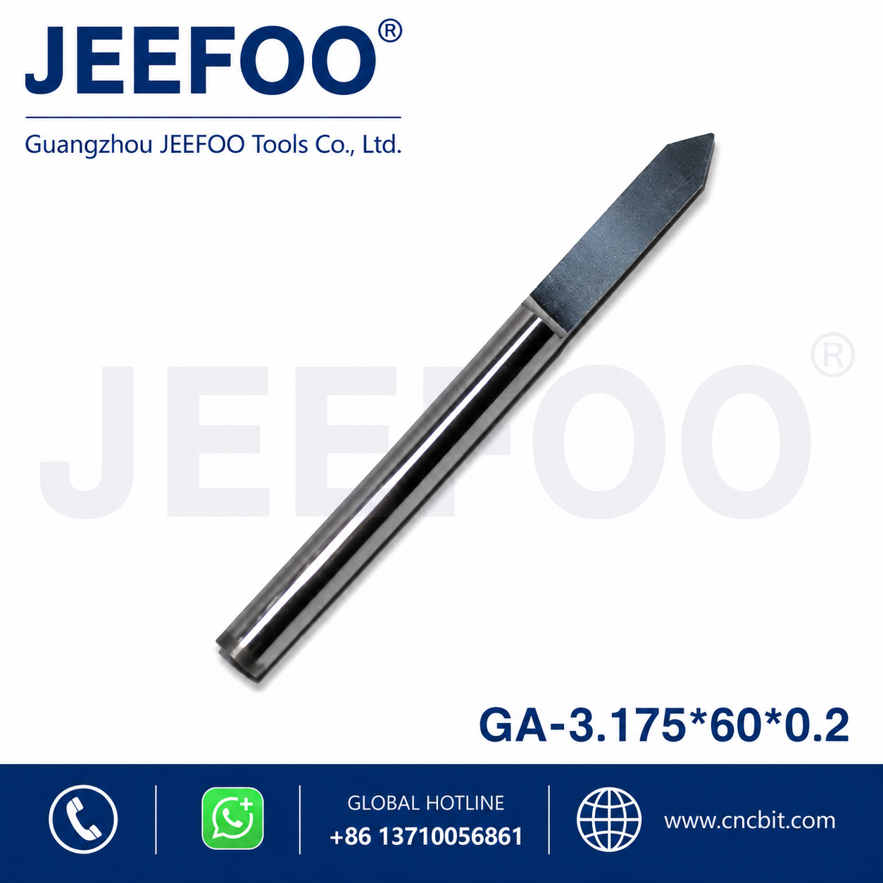 3.175*60degree*0.2 Flat Bottom Wood Engraving Router Bits