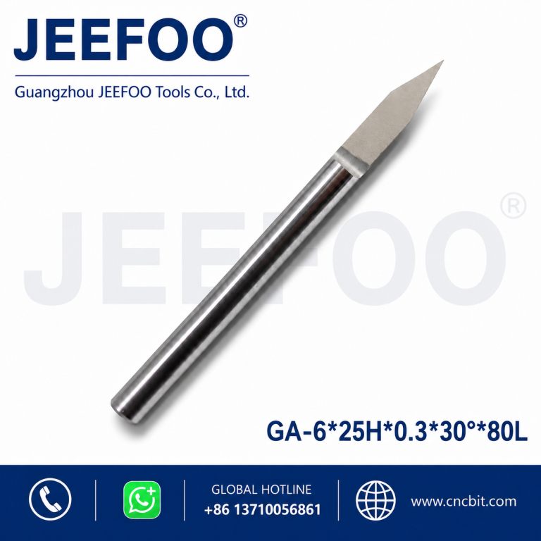 6*30degree*0.3*25H*80L Flat Bottom Wood Engraving Router Bits, Sharp Solid Carbide Tool ,Carving tools for cnc router machine product image
