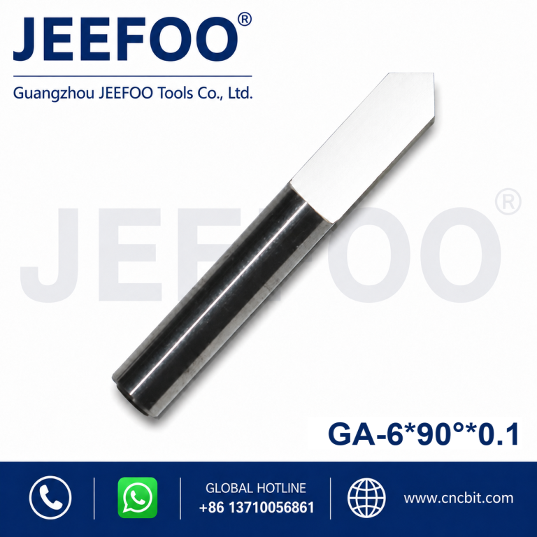 6mm 90° Flat Bottom Engraving Bit | 0.1mm CNC Tip
