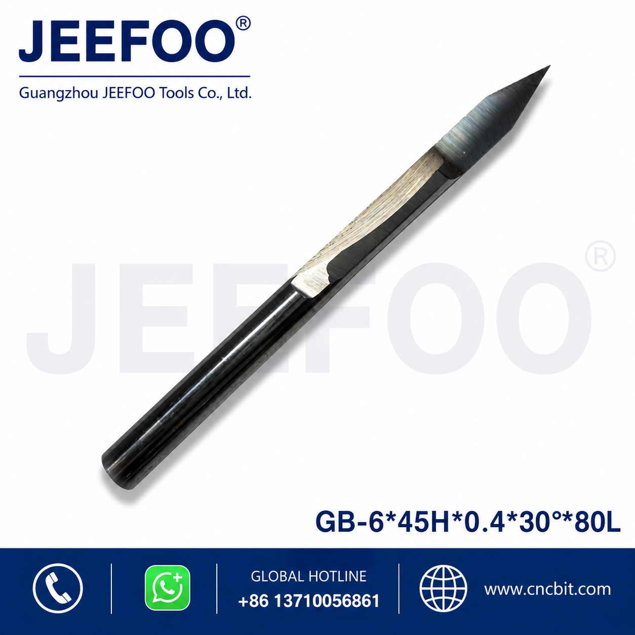 6x80Lx45Hx0.4x30 Long Cel Flat Bottom Engraving Bit
