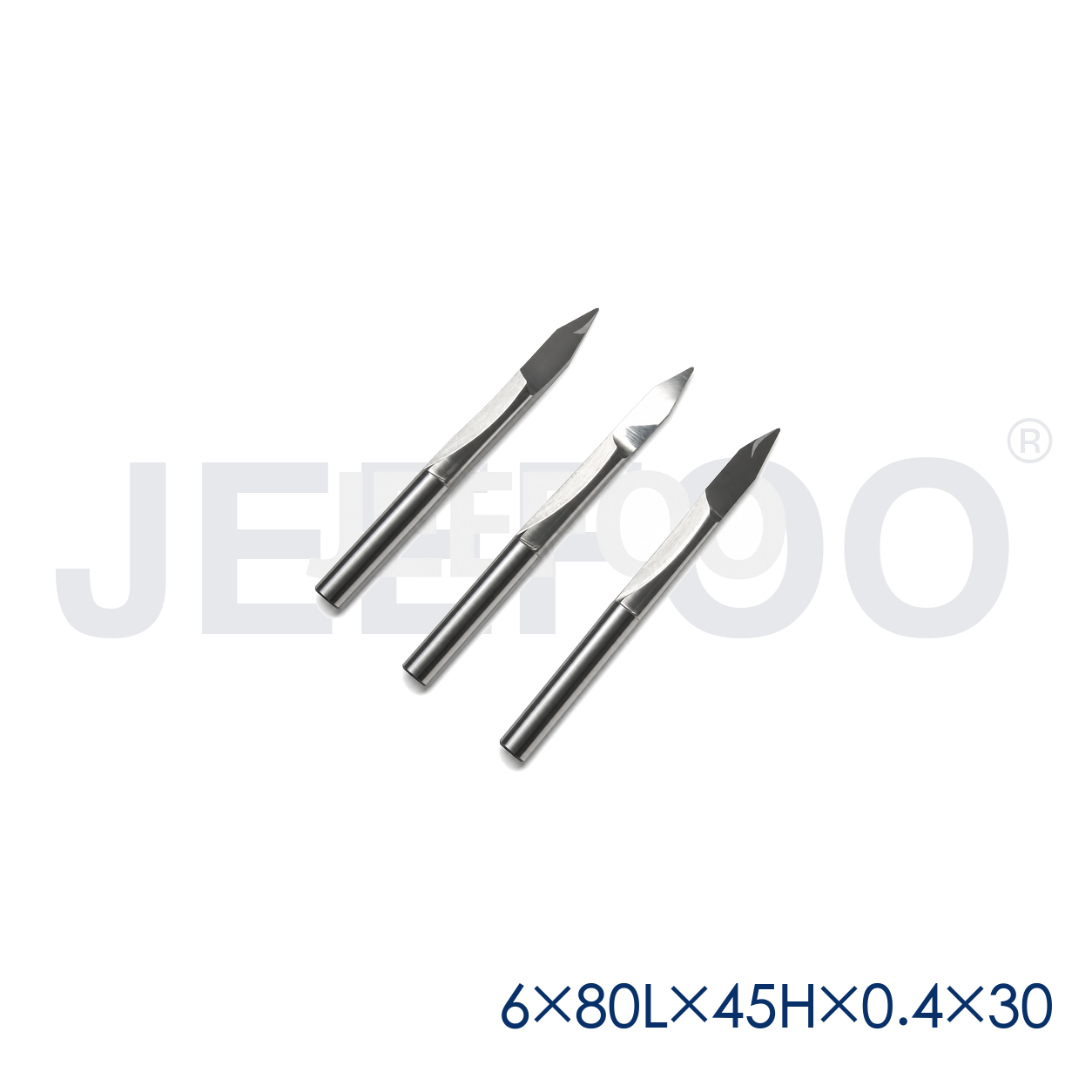 6x80Lx45Hx0.4x30 Long Cel Flat Bottom Engraving Bit detail B