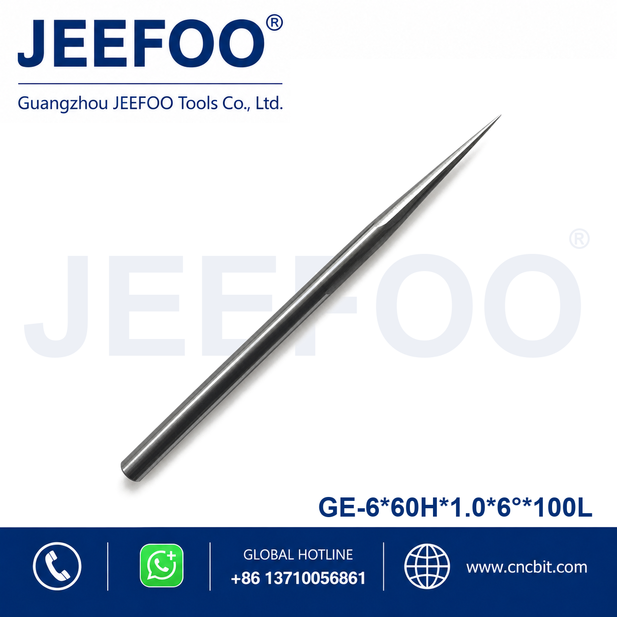 6x60Hx1.0x6x100L GE taper flat end mill product image
