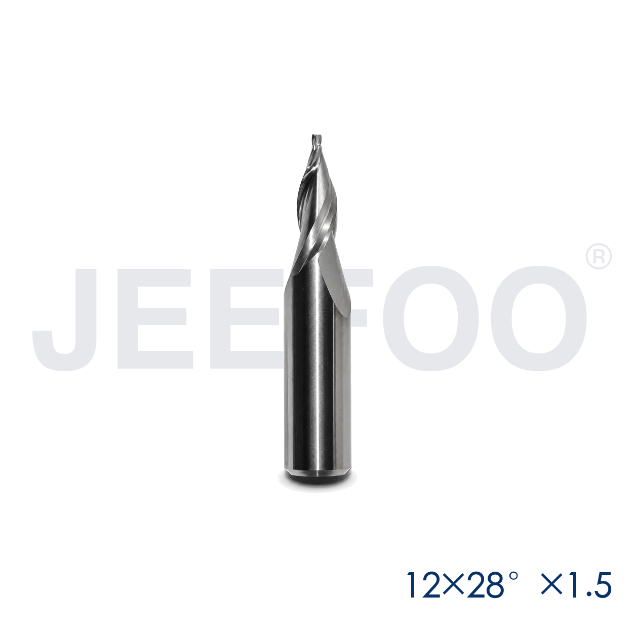 12x28Dx1.5 CNC Mini Word Acrylic Engraving End Mill cutting detail