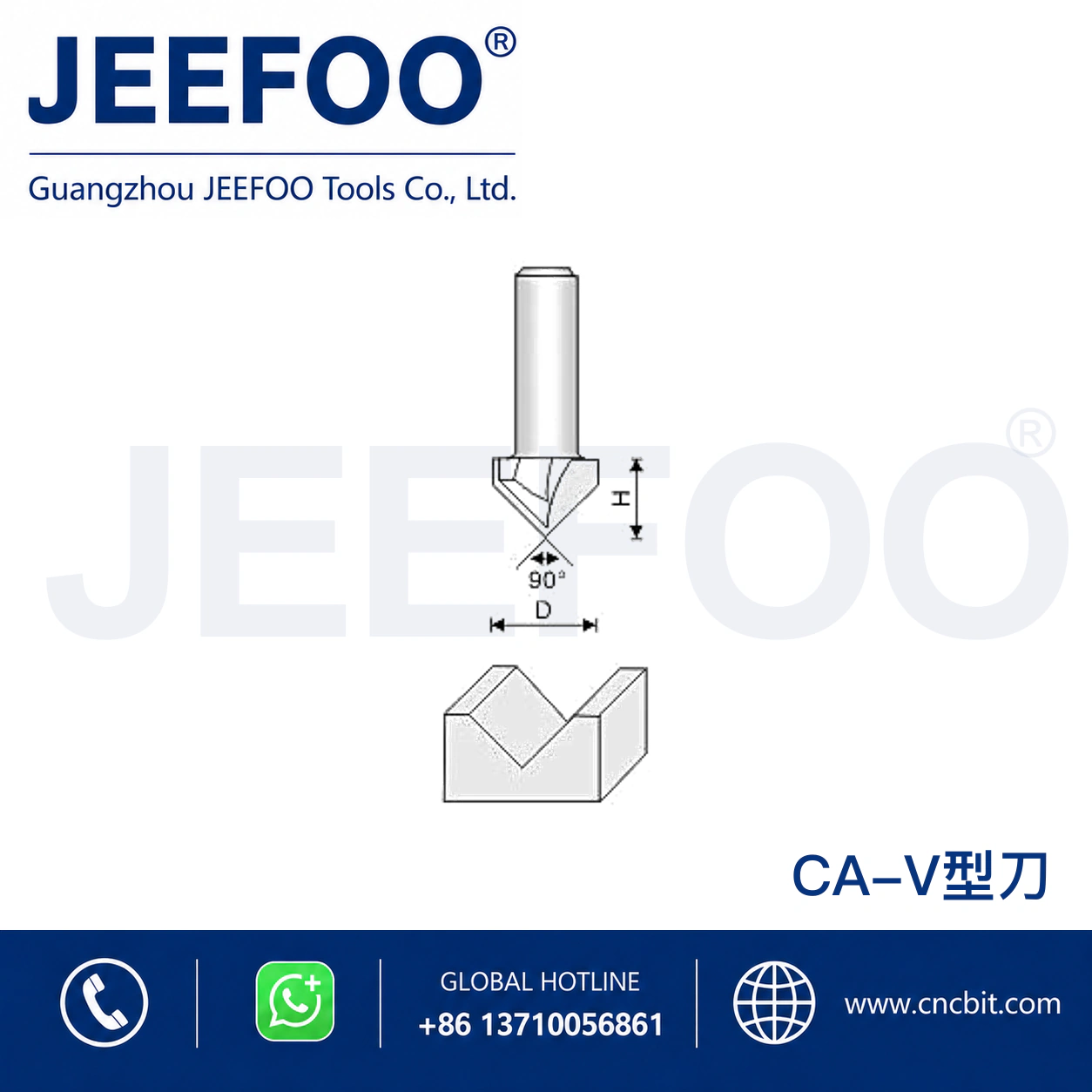 CA Non-Bearing Guided Trimming Cutter schematic product image
