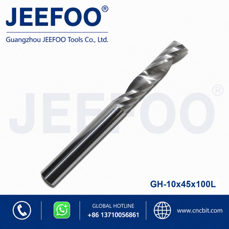 10x45x100 Single Flute Spiral Design Tungsten Carbide CNC Engraving Bit