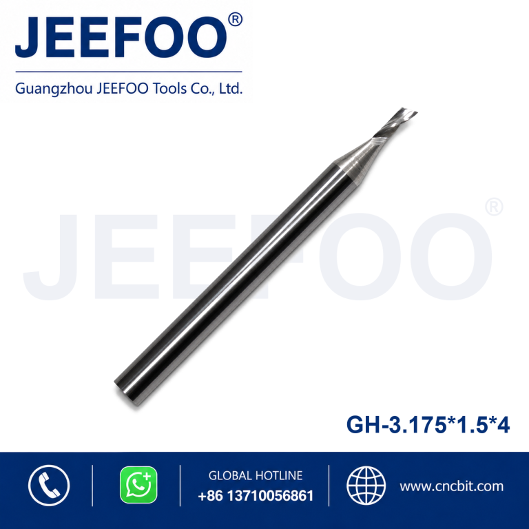 3.175x1.5x4 One Spiral Flute Bits Tungsten Carbide End Mill Engraving Tool Bits / Cutting Tool product image