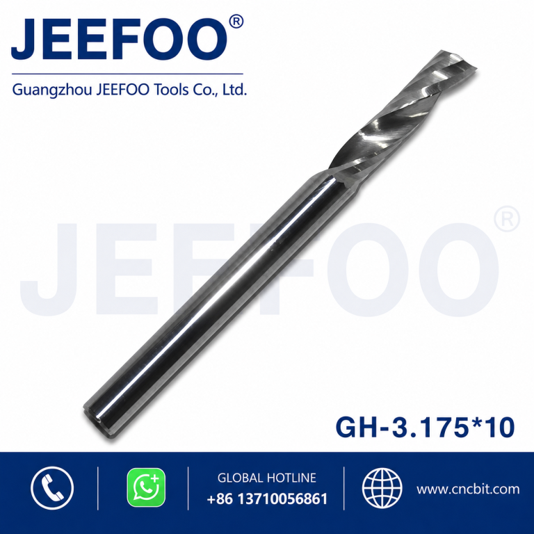 3.175x10 One Flute Sprial Bits Single-edged helical milling cutter/CNC cutting tools product image