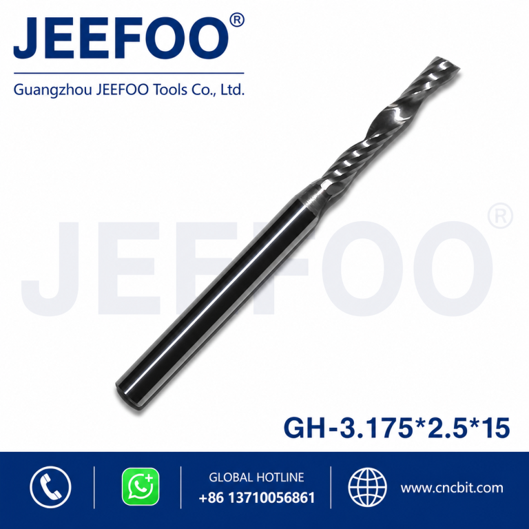 3.175x2.5x15 One flute spiral bits/ Cutter for machine,CNC router bits,Cutting bits tools product image