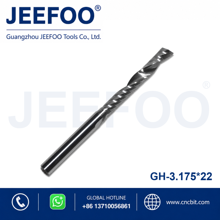 3.175x22 CNC Machines Tools Carbide Single Flute Spiral End Mill for Milling Cutter product image