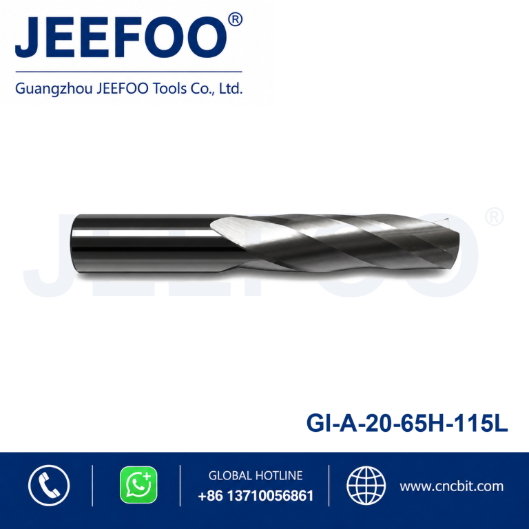 20x65Hx115L One Flute Spiral Carbide Engraving Bits with Climb Milling for Aluminum Alloy 55HRC High Steel Speed Coating product image