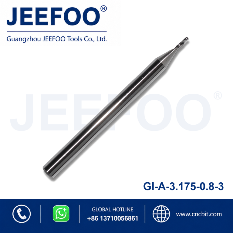 3.175x0.8x3 One Flute Cutting Tools, End Mill Bits Cutters, Single Flute Spiral Cutter for Aluminum product image
