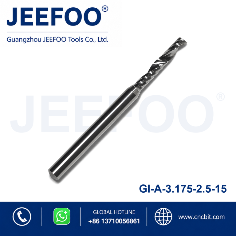3.175x2.5x15 One flute spiral bits/ Cutter for machine,CNC router bits,Cutting bits tools product image