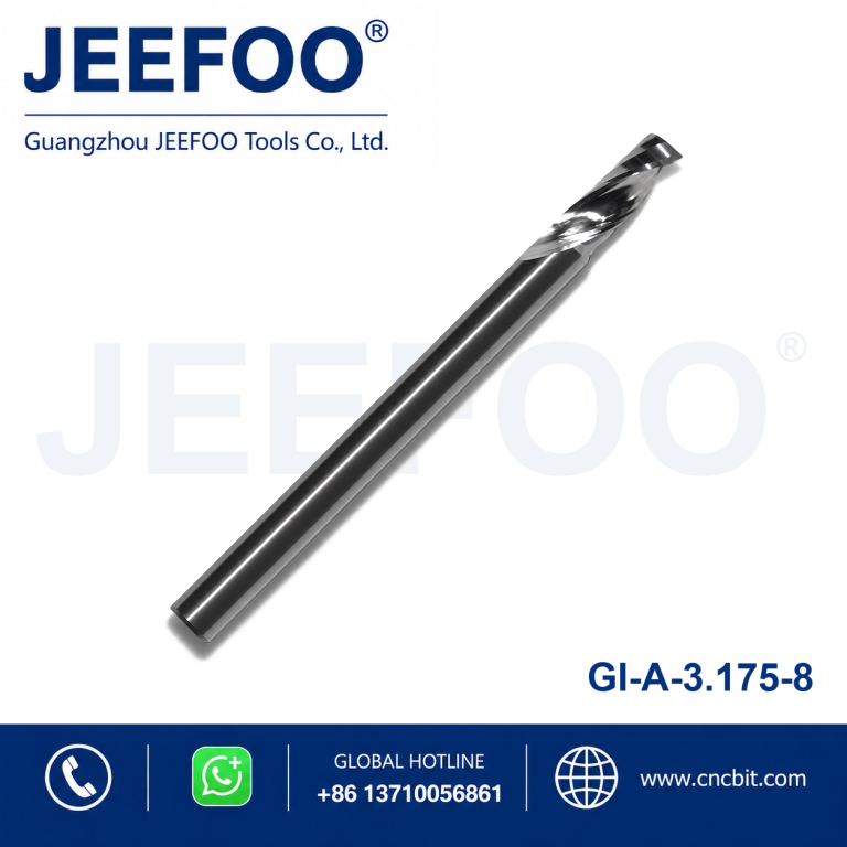 3.175x8 CNC Wood Router Bits O Flute Spiral End Mill Single Flute Milling Cutter product image