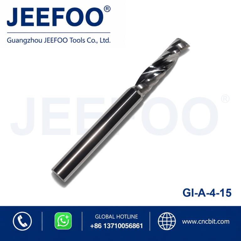 4x15 Carbide Single Flute Spiral End Mill CNC Engraving Tool for Acrylic Plastic Aluminum Cutting product image