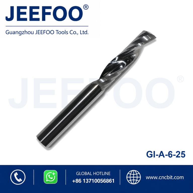 6x25 Durable Tungsten Carbide Single Flute Spiral End Mill for Wood & Advertising Carving product image