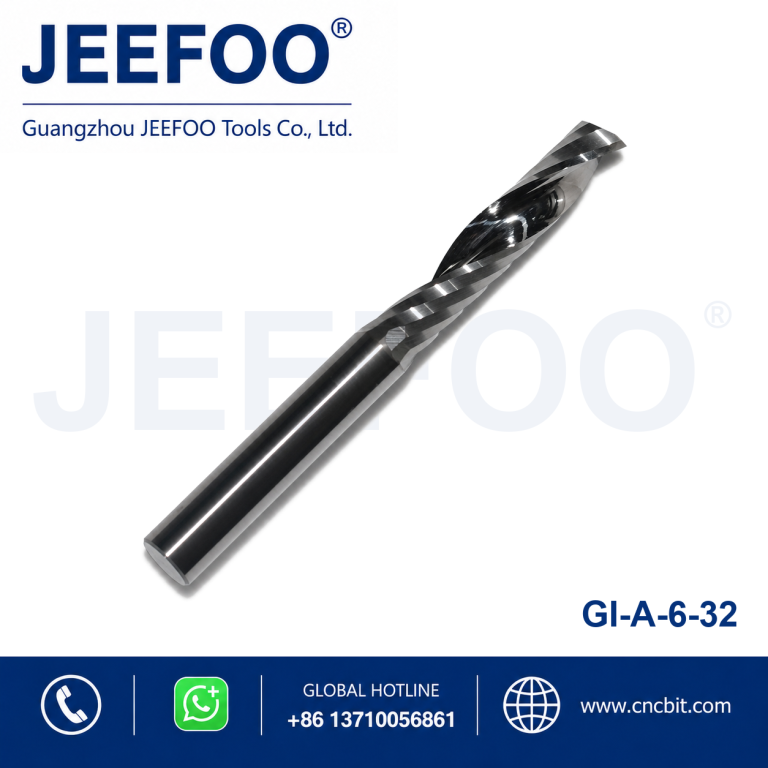 6x32 Single Flute Spiral Tungsten Carbide Router Bit, CNC Engraving End Mill for Aluminum Machining product image