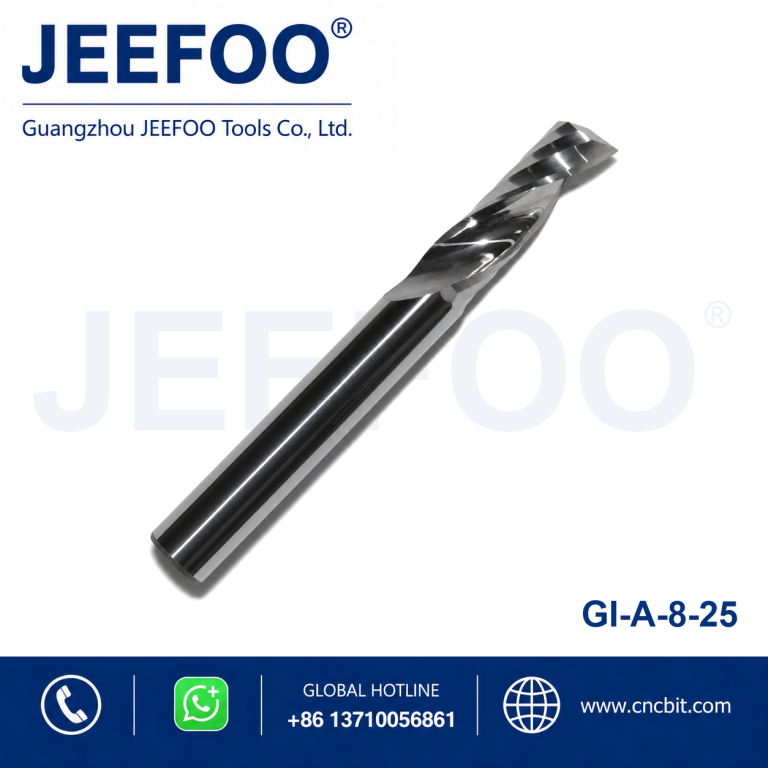 8x25 One Spiral Flute CNC Milling Tool Solid Carbide Engraving Bit for Aluminum Profile PVC Foam Board product image