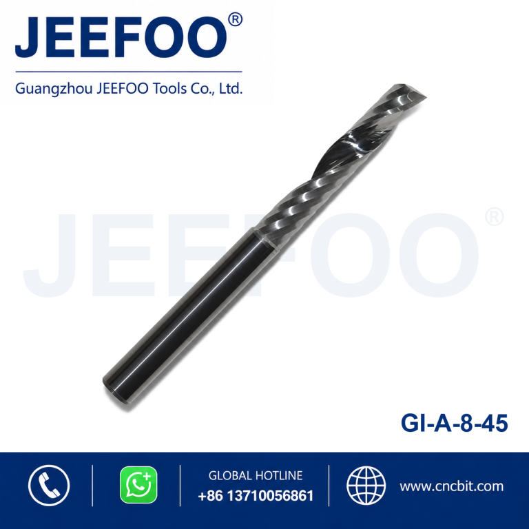 8x45 Single Flute Spiral Bit Carbide Material Precision Acrylic/PVC Milling CNC Tool product image