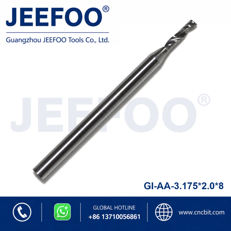 3.175x2.0x8 AA Grade Solid Carbide Spiral Router Bit Precision Acrylic Machining Tool product image