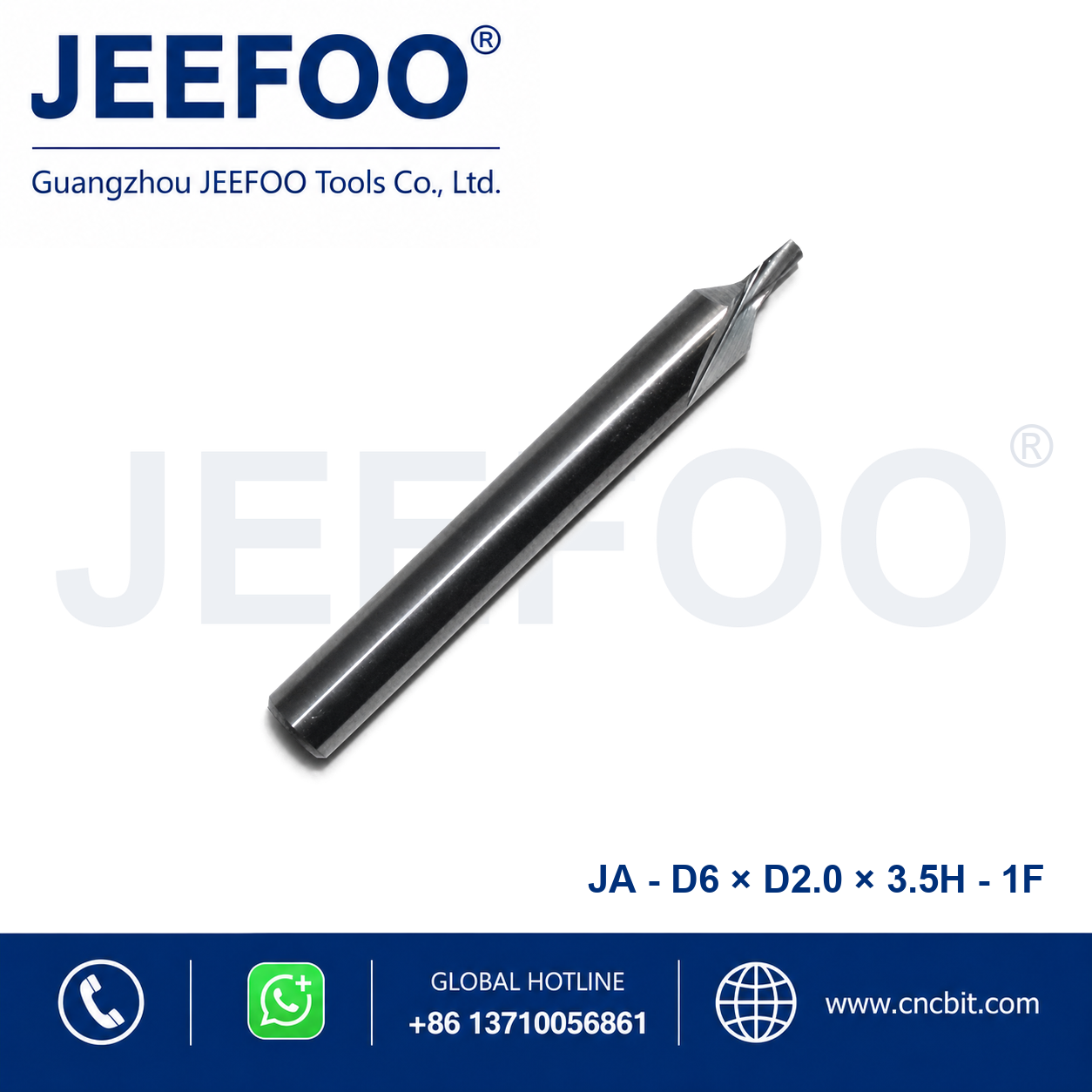 6x2.0x3.5 angled spiral flute cutter