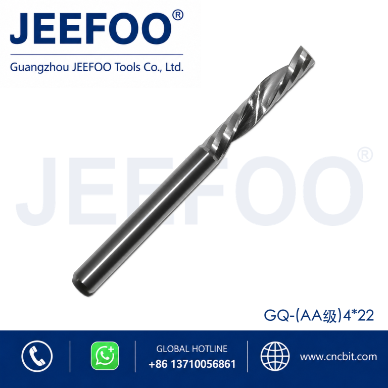 4x22 One Spiral Left-Helical Cutter – Solid Carbide Down Cut Router Bit product image