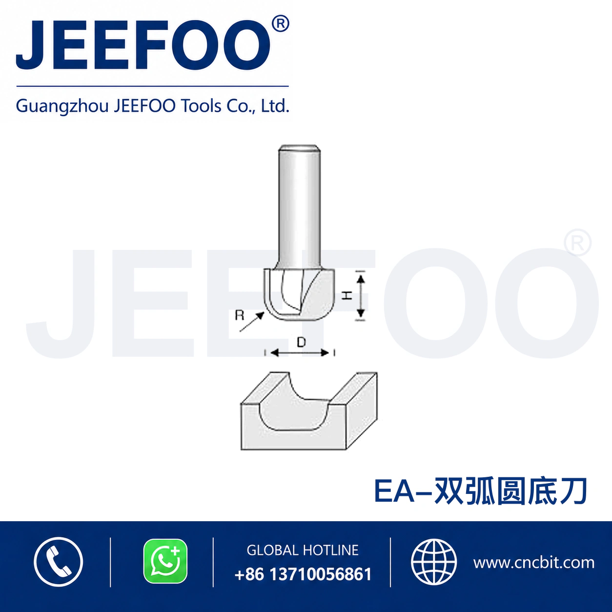 EA Round Bottom Profile Cutter schematic product image