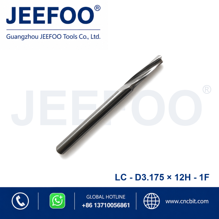 3.175x12 Single Flute Aluminum End Mill for CNC Routing product image
