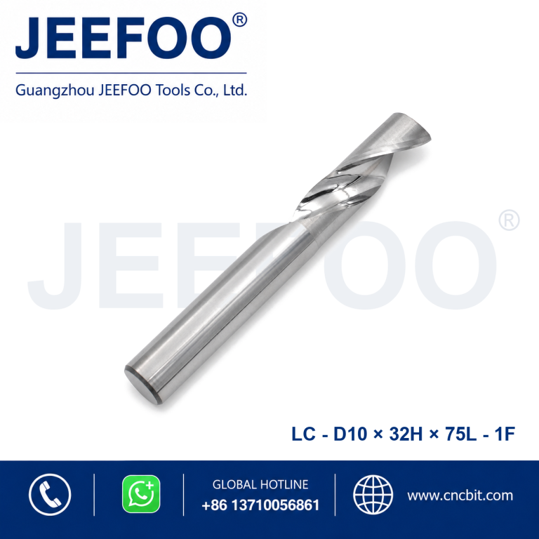 10x32x75 Single Flute Aluminum End Mill for Deep CNC Routing product image