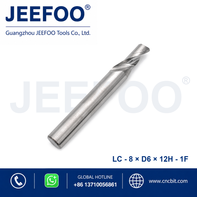 8x6x12 Single Flute Aluminum End Mill for CNC Aluminum Machining