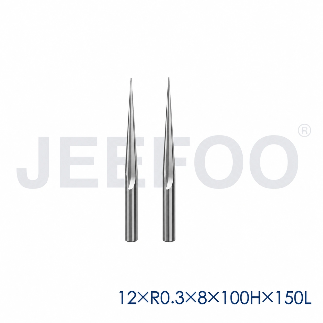 12x100HxR0.3x8x150L taper ball end mill dimensions A