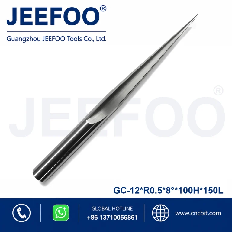 12x100HxR0.5x8x150L Solid Carbide Taper Ball End Mill CNC Milling Cutter product image
