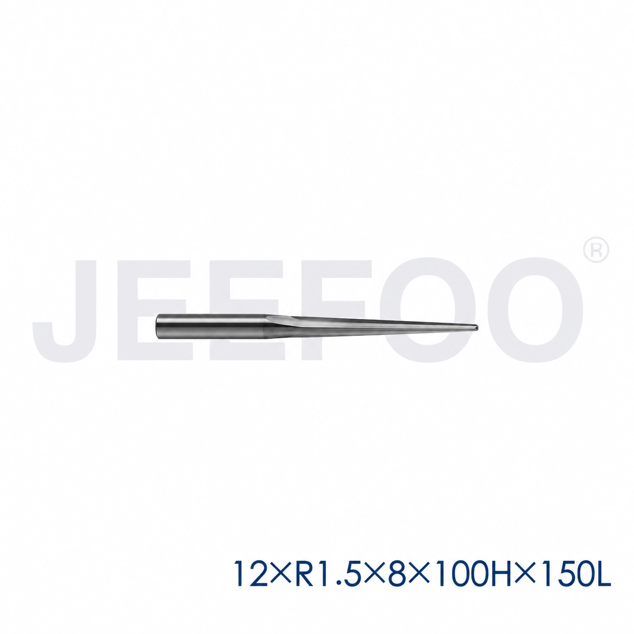 12x100HxR1.5x8x150L taper ball end mill dimensions B