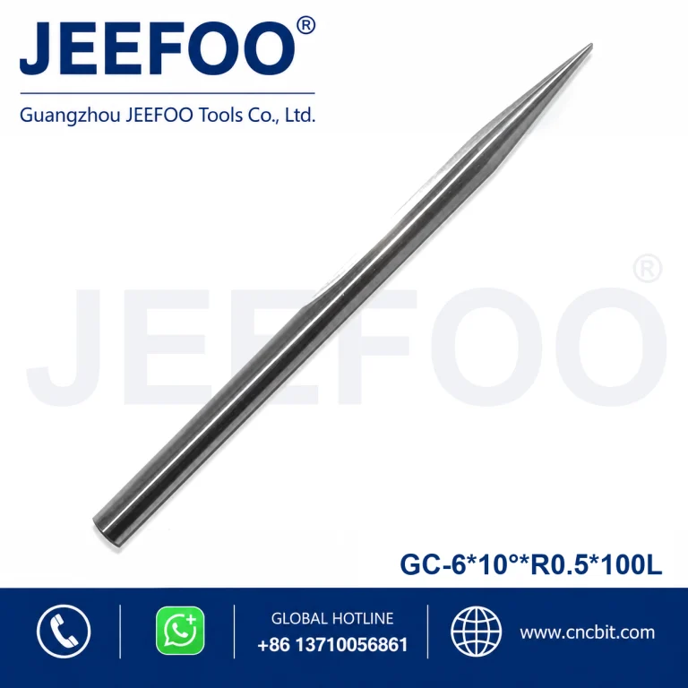 6x10xR0.5x100L Micro Grain Carbide Two Flute Taper Ball End Mill product image