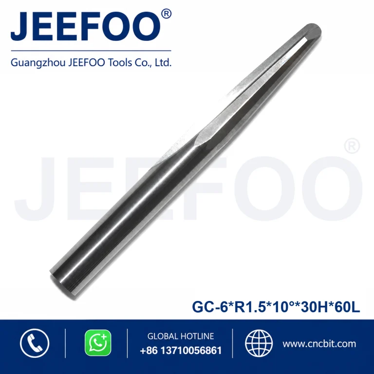 6x30HxR1.5x10x60L Two Flute Taper Ball End Mill for Acrylic and MDF product image