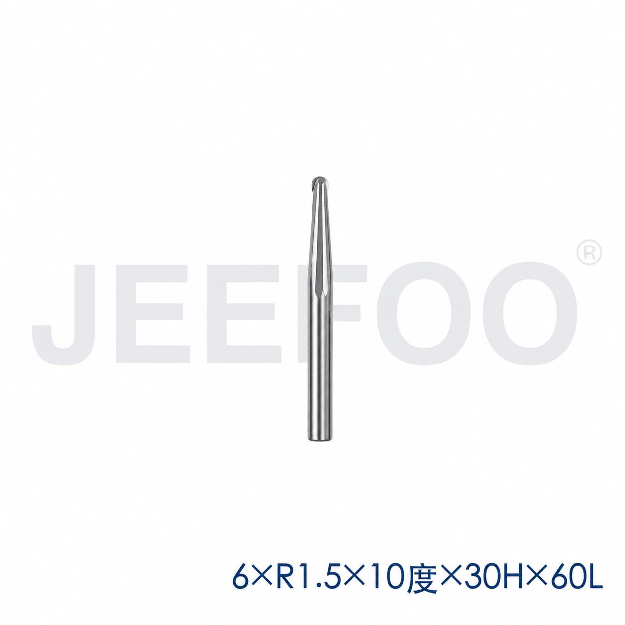 6x30HxR1.5x10x60L taper ball end mill dimensions A