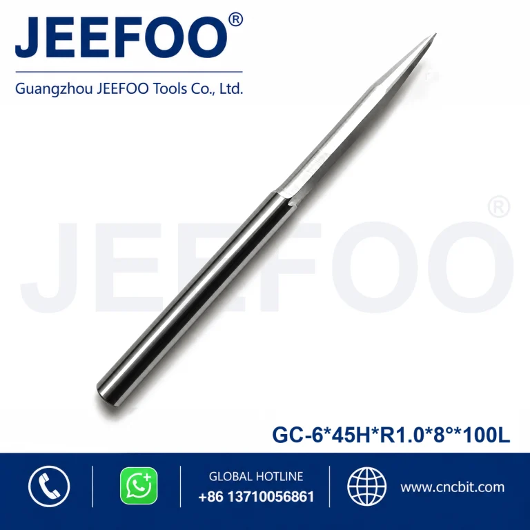 6x45HxR1.0x8x100L Taper Ball End Mill for Precision CNC Carving product image