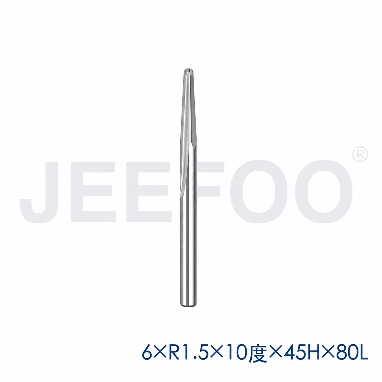 6x45HxR1.5x10x80L taper ball end mill dimensions A