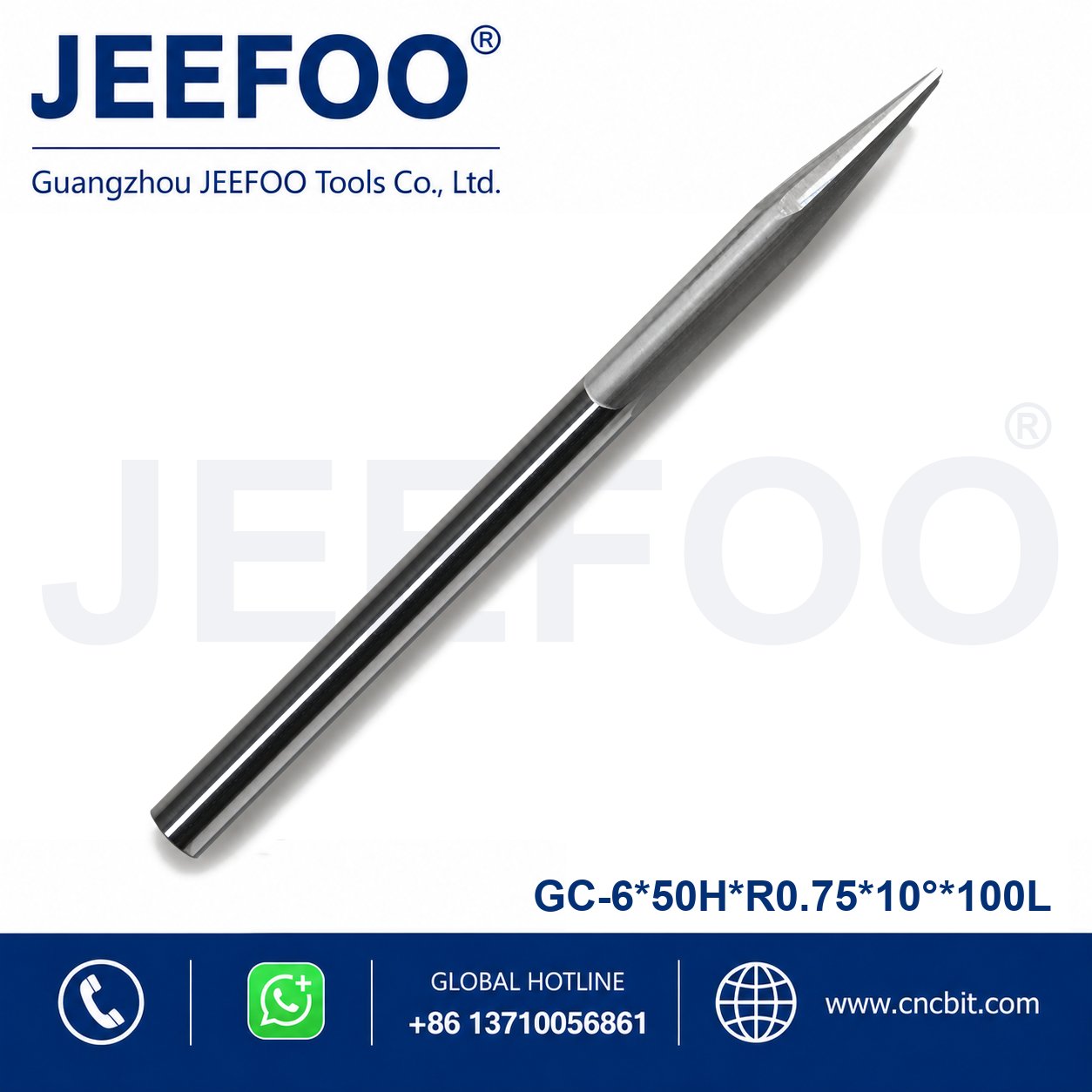6x50HxR0.75x10x100L taper ball end mill product image