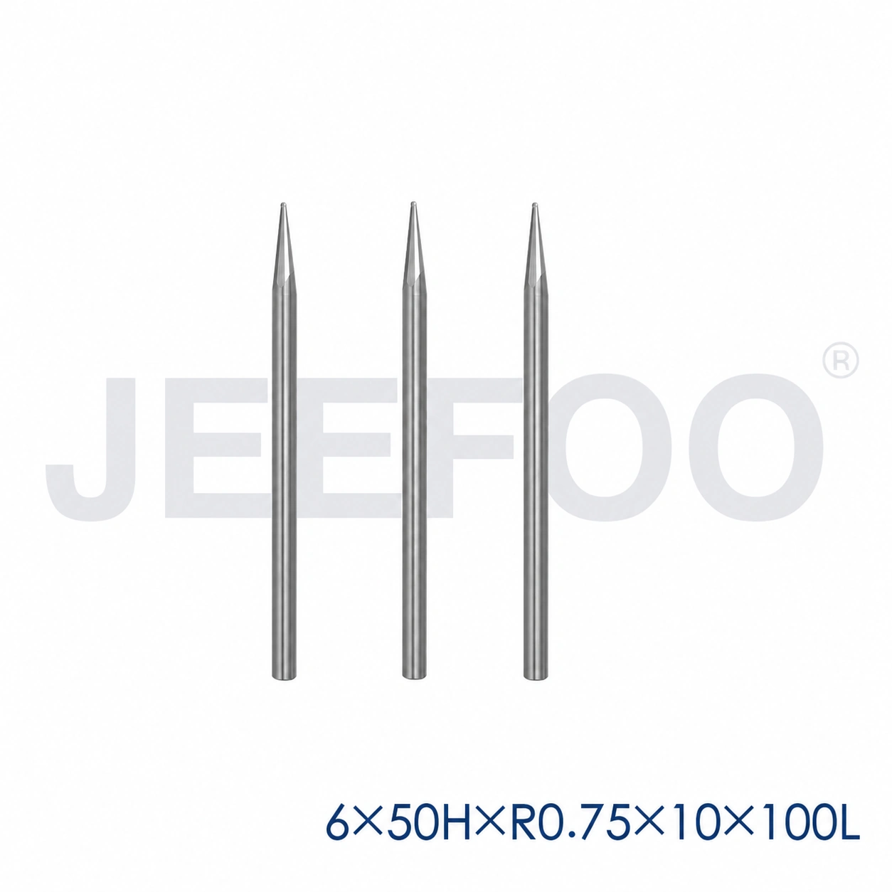 6x50HxR0.75x10x100L taper ball end mill dimensions B