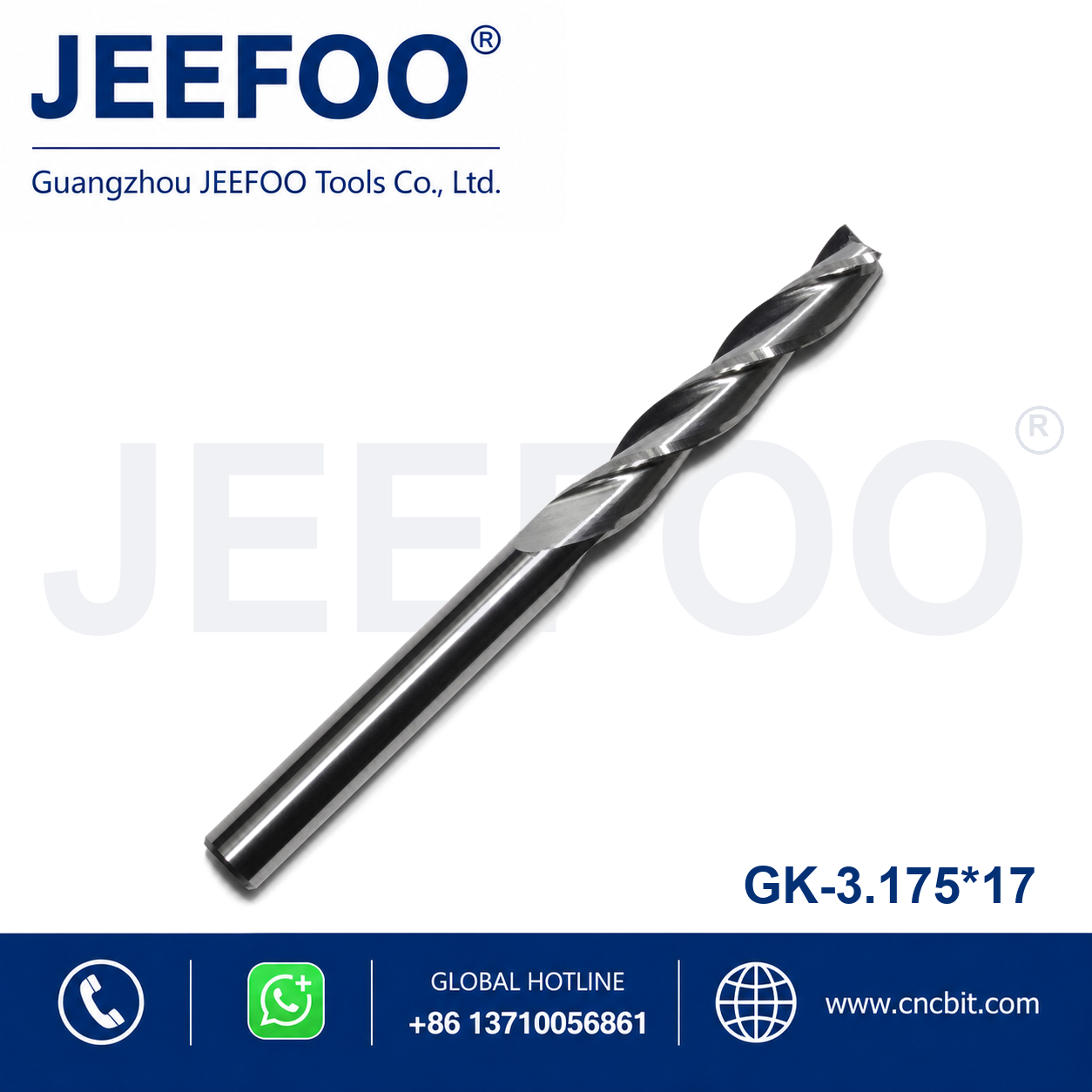 3.175x17 Three Flute End Mill CNC router bit