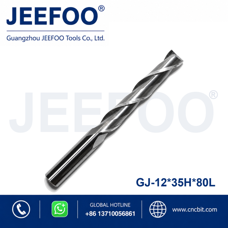 12x35Hx80L Two Spiral Flute Bits - Two Flute Carbide Spiral End Mills CNC Bits CEL / CNC Router Bits Cutting Tools for CNC Machine Engraving product image