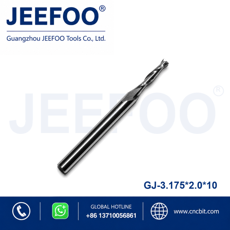 3.175x2.0x10 Two Spiral Flute Bits - Two flute spiral CNC router bits /CNC Carving Router End Mill product image